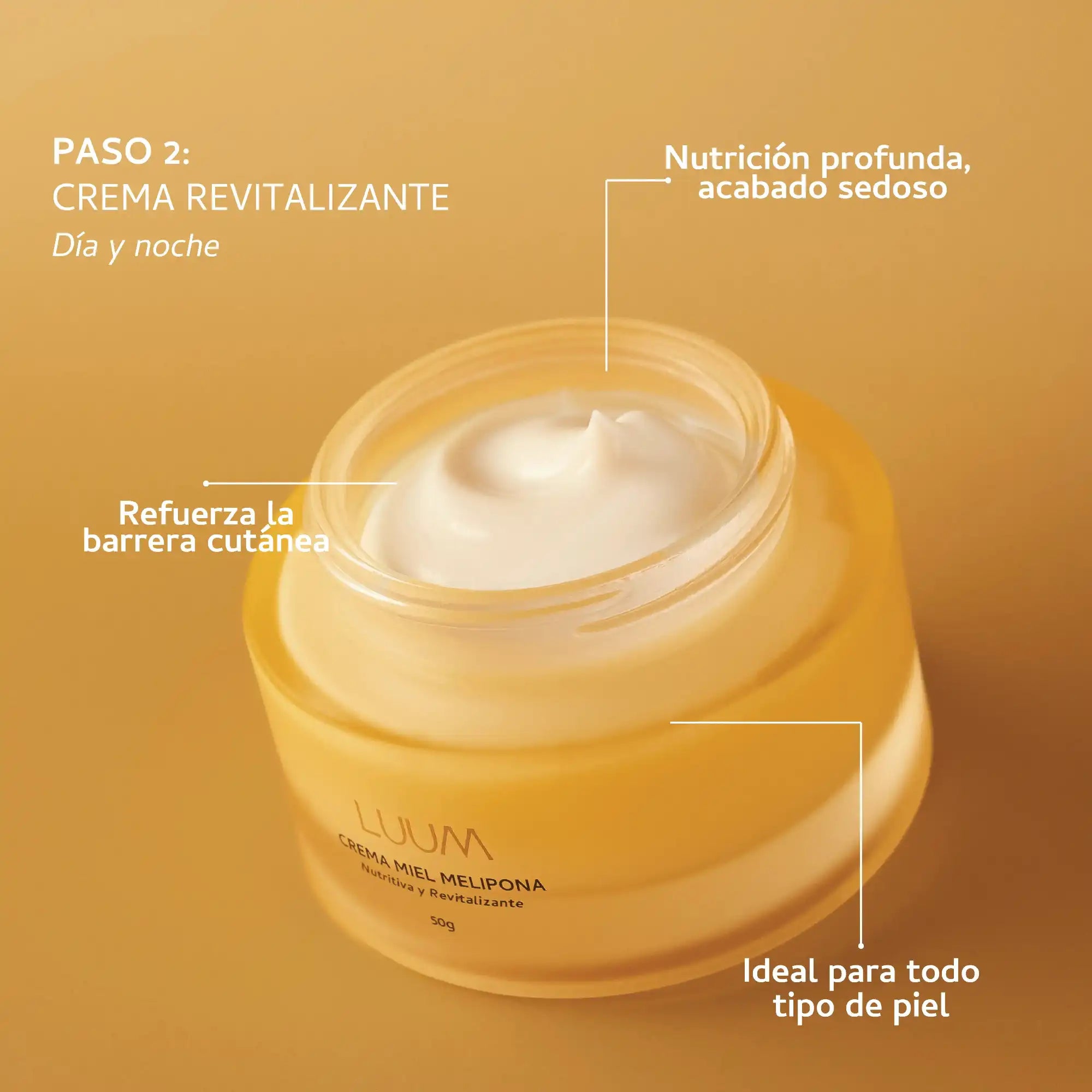 Crema Miel Melipona LUUM — Nutrición profunda, refuerza la barrera cutánea, ideal para todo tipo de piel
